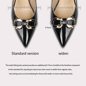 Chaussures à talons hauts élégantes en cuir pour femmes Lily Wei, talons aiguilles, chaussures de mariée, bout pointu, grandes tailles - Product Image 5