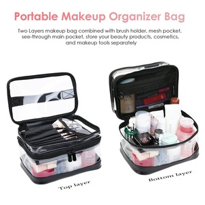 Sac de maquillage personnalisé en PVC transparent sur mesure pour promotion d'usine, pochette de rangement cosmétique en vinyle sur mesure - Product Image 3