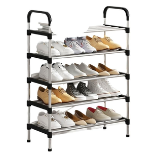 Adjustable 6-Tier Space Saving Shoe <b>Rack</b> Multifunctional Metal Shoe Stand Easy Assembly Storage <b>Shelf</b> for Entryway - Product Image 5
