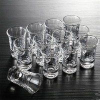 Grosir 2 oz kustom Shot Glass tampilan Case Premium disesuaikan tinggi putih kaca gaya klasik pesta menggunakan Tequila gelas Shot
