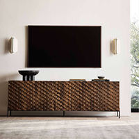 Buffets en bois pour salon, armoire de rangement grise, buffet de luxe, meuble de rangement moderne, table de buffet