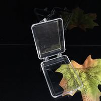 Boîte à bijoux en plastique transparente pour bagues