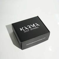 Caja de Cartón Corrugado Plegable para Envíos con Logotipo Personalizado en Negro Mate con Relieve y Laminado Mate, Apta para Calcetines