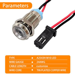 สายต่อเซอร์โว A2543 M10 แบบ 2 ขา หัวต่อแบบตัวผู้และตัวเมีย สายไฟขนาด 24AWG - Product Image 3