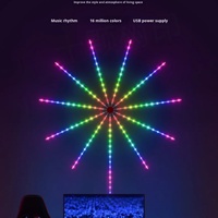 Bande LED intelligente RVB en gros, synchronisation musicale, lumières de feux d'artifice dynamiques 5V, décoration avec télécommande/application