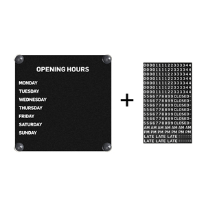 Cửa hàng nền bảng hiển thị với mềm dán thư từ và dấu hiệu giờ làm việc - Product Image 4