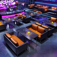 Nouvelle conception de canapé de table de restaurant, cuir PU de haute qualité, moderne, VIP, strip, KTV, boîte de nuit, bar à chicha, hôtel, mobilier de salle à manger