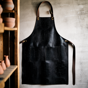 ผ้ากันเปื้อนสำหรับงานเชื่อมหนังจระเข้ทนความร้อนและเปลวไฟทนความร้อนได้ดีจากโรงงาน - Product Image 4