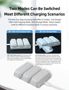 LKTOP Neo Charging Hub 65W Bidirectional Fast Charging Station for <strong>3</strong> Batteries Compatible with DJI Neo Pocket Drone - Product Image 5