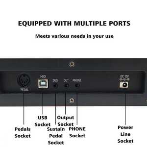 Piano numérique portable MIDI Beisite V-<span class=keywords><strong>80</strong></span> 88 touches, orgue électrique pour débutants, clavier électronique, instruments de <span class=keywords><strong>musique</strong></span> pour adultes - Product Image 4