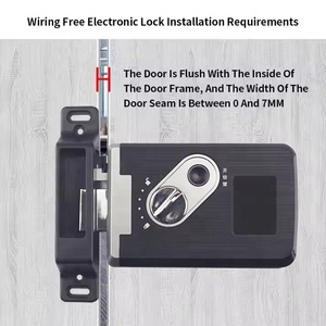 <span class=keywords><strong>Kit</strong></span> de controlador interior de huellas dactilares con batería inalámbrica, aplicación, sistema de Control de acceso, botón pulsador para abrir - Product Image 4