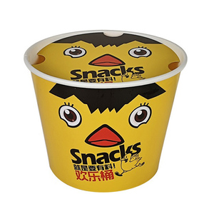 Seau en papier pour <span class=keywords><strong>poulet</strong></span> frit <span class=keywords><strong>KFC</strong></span> de 85 oz, 150 oz, 170 oz, seau en papier kraft blanc et couvercle en papier avec votre propre logo - Product Image 1