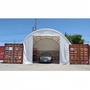 Abri de stockage pour conteneurs en PVC entièrement fermé avec murs avant et arrière pour entrepôts agricoles et industriels - Product Image 1