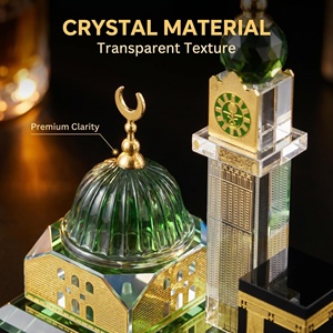 Adornos de cristal personalizados con los tres lugares sagrados islámicos para decoración del hogar, se aceptan pedidos OEM - Product Image 5