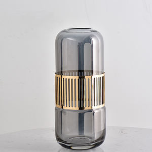 Jarrones de flores de cristal grueso para decoración del hogar, jarrón de boda, jarrón de cristal transparente y moderno para decoración de flores - Product Image 5