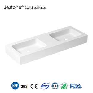 Encimera <span class=keywords><strong>de</strong></span> Baño Integrada <span class=keywords><strong>de</strong></span> Superficie Sólida <span class=keywords><strong>de</strong></span> Acrílico Doble con Lavabos, Resistente al Agua, Ecológica, Fácil Instalación para <span class=keywords><strong>Contratistas</strong></span> - Product Image 3