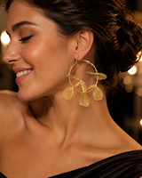 Pendientes Colgantes 3D ChuYao con Borlas, Chapados en Plata, con Diseño de Hoja de Ginkgo y Flor, para Fiesta, para Mujer, Certificado REACH Disponible