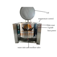 Machine de cuisson industrielle Bouilloire chemisée Bouilloire électrique commerciale à gaz inclinable Casserole à ébullition Équipement de cuisine pour cantine