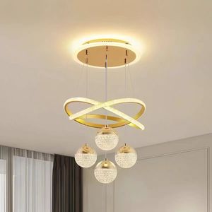 Decorazione per la casa di ferro in alluminio acrilico <span class=keywords><strong>lampadario</strong></span> a Led <span class=keywords><strong>con</strong></span> <span class=keywords><strong>sfere</strong></span> per nordico minimalista di lusso soggiorno ristorante - Product Image 3