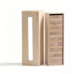 Jeu <span class=keywords><strong>de</strong></span> <span class=keywords><strong>construction</strong></span> en bois éducatif et écologique avec logo personnalisé, 54 pièces, ensemble <span class=keywords><strong>de</strong></span> dominos à monter soi-même, vente en gros - Product Image 4