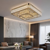 Lustres modernes en acier inoxydable et cristal, éclairage LED, adaptés aux salons et aux chambres, luminaires LED de plafond