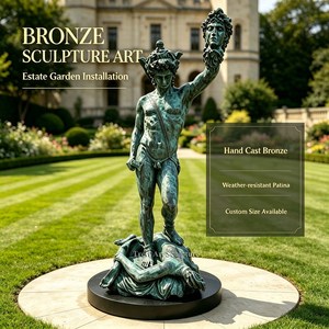<span class=keywords><strong>Estatua</strong></span> Grande <span class=keywords><strong>de</strong></span> Perseo en Bronce con Cabeza <span class=keywords><strong>de</strong></span> <span class=keywords><strong>Medusa</strong></span>, Mitología Griega Antigua, Escultura Personalizada <span class=keywords><strong>de</strong></span> Tamaño Real para Plaza, Jardín o Museo - Product Image 3