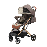 Poussette pliable multifonctionnelle en alliage d'aluminium léger avec fonction assis-couché pour bébé de 0 à 3 ans, capacité de charge jusqu'à 20 kg