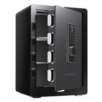 Caja Fuerte Digital de Acero con Huella Dactilar, Caja de Seguridad con Contraseña para Oficina, Hotel, Tienda, Almacenamiento de Efectivo y Joyas