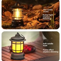 Lampe de camping LED vintage multifonctionnelle imperméable pour l'extérieur, lumière d'ambiance, lanterne portable à main pour l'extérieur