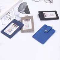 Porte-cartes d'identité de travail social en gros d'usine en cuir PU plusieurs positions de cartes porte-cartes d'identité