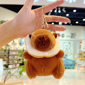 Hot Bán sang trọng Móc Chìa Khóa Keychain bán buôn capibala búp bê dễ thương pufferfish capybara phim hoạt hình đồ chơi sang trọng Keychain - Product Image 2