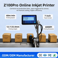 Imprimante TIJ multilingue en ligne Willita Z100Pro |   Machine de codage numérique avec écran tactile de 7 pouces, 600 DPI, pour la date, le numéro de lot et les codes QR