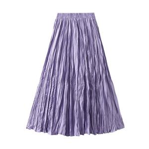 Fashion <b>Skirts</b> Elegant Solid Color Women Pleated Half <b>Skirt</b> Ladies High Waist Multi Pleated <b>Swing</b> <b>Skirts</b> - Product Image 5
