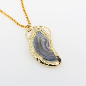 Agate blanche brute Druzy <span class=keywords><strong>Geode</strong></span> pendentif 18K plaqué or cristal guérison bijoux bricolage accessoire <span class=keywords><strong>trouver</strong></span> - Product Image 5