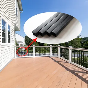 Amazon Top Seller Schwarz Matt Verzinktes Eisen Vierkant rohr Deck Baluster Handlauf Stahlrohr Treppe Baluster Geländer