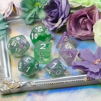 Lot de 7 dés de jeu polyédriques en plastique multicolores de 16 mm (D20) pour jeux de société et TRPG DND – En stock