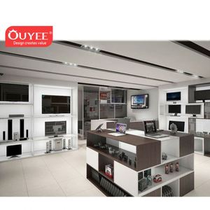 Accesorios para portátiles Estante de exhibición Diseño de estante Tienda digital moderna Sala de exposición de portátiles Diseño de tienda de computadoras al por menor - Product Image 2