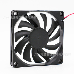 Ventilateur de refroidissement DC Sqgiun 80x80x25mm 12V pour boîtier d'ordinateur industriel, pales en plastique 11 lames, équipement de dissipation thermique - Product Image 2