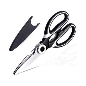 Tijeras de Cocina Multiusos 2 en 1 de Acero Inoxidable Japonés con Mango Negro para Uso Doméstico - Product Image 2