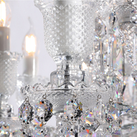 Lustre en cristal sur mesure pour hall d'hôtel, lustre en fer rétro avec commande par interrupteur pour éclairage de restaurant et villa