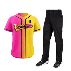 Uniforme de baseball personnalisé avec logo sur le devant, anti-bactérien, léger, respirant, prix abordable pour adultes hommes - Product Image 1