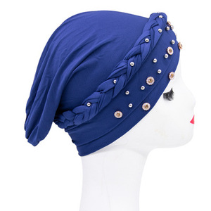 UNIQ-turbante con cuentas para mujer, pañuelo para la cabeza, musulmán, para <span class=keywords><strong>quimioterapia</strong></span> - Product Image 3