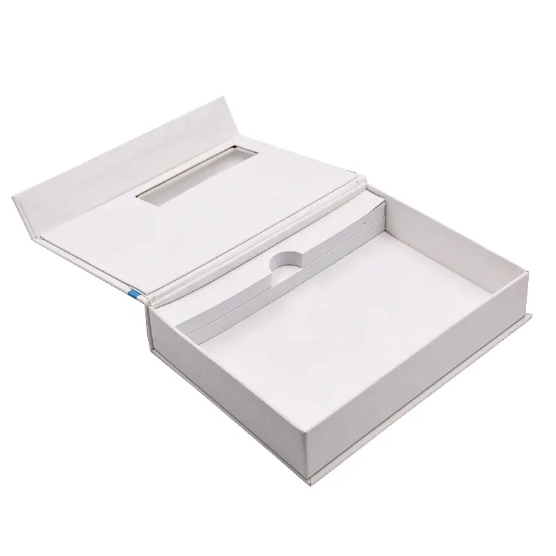 Custom Recyalbe High-end Rigid Cardboard Gift Package Clear PVC Window Consumer Electronics Magnetic Box