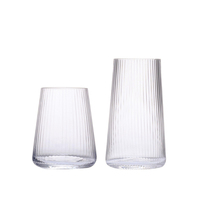 Verre Nordique Simple à Motif Ondulé Dense pour Vin Rouge, Vin Blanc, Champagne, Jus ou Dessert