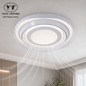 Ventilateur de plafond LED moderne encastré avec télécommande, variateur d'intensité, 3 températures de couleur, 6 vitesses, pour chambre et salon - Product Image 1