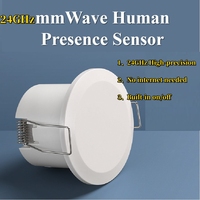 Capteur intelligent pour maison connectée SLS 24 GHz, détection de présence humaine, prise en charge du contact sec, plage de détection réglable, délai de détection intégré, MMWave