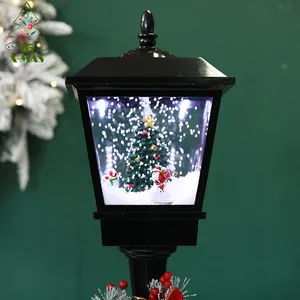 KG Xmas lussuoso Luz De Navidad illuminazione musicale nevicata rosso nero bianco nevicata lampione stradale luci natalizie