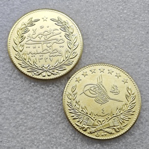 Monete Commemorative Stile Antico dell'Impero Ottomano da 500 Kurush di <span class=keywords><strong>Mehmed</strong></span> V, Regali, Decorazione per la Casa - Product Image 2