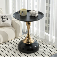 Juego de Mesa de Centro de Metal Moderno y Minimalista de Lujo para Hogar, Oficina, Escuela, Diseño Contemporáneo con Patas de Metal para Comedor y Uso en Parques