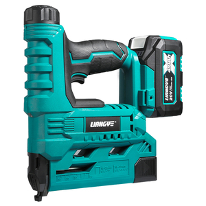 Clavadora y grapadora inalámbrica LIANGYE 20V 2 en 1, pistola <span class=keywords><strong>de</strong></span> clavos eléctrica para trabajar la madera, instalación <span class=keywords><strong>de</strong></span> puertas y ventanas, grapadora para pisos - Product Image 1